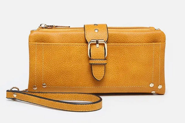 Cadence Buckle Wallet/Clutch w/ Zip Top