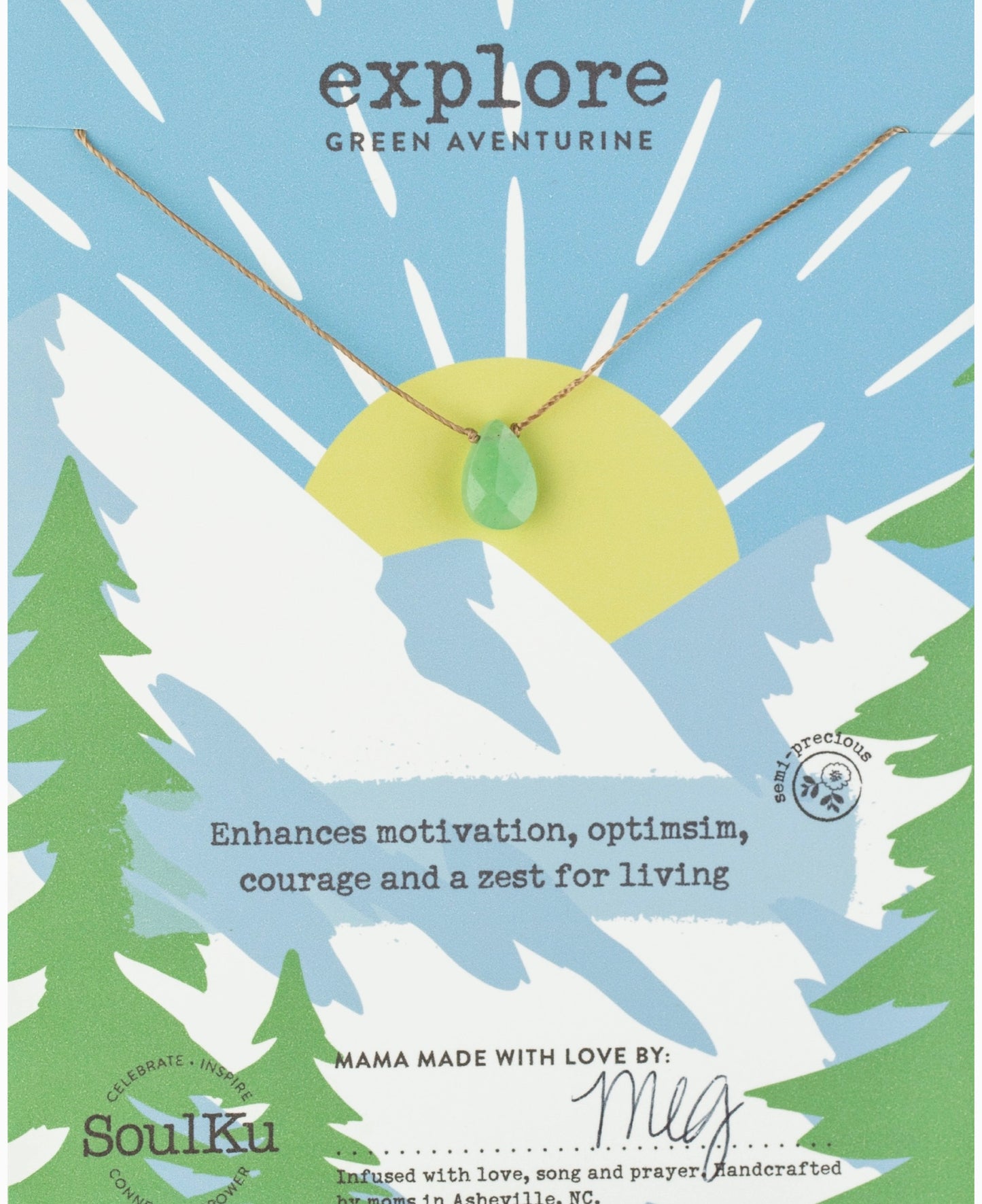 Explore- Wild & Wonderful Outdoor Necklace Green Aventurine