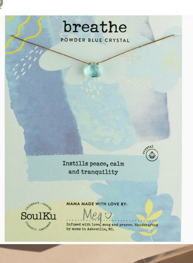 Powder Blue Soul Shine Necklace To Breathe