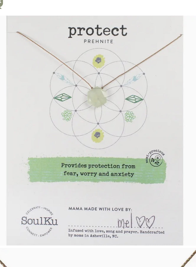 Protect- Prehnite Sacred Geometry Necklace