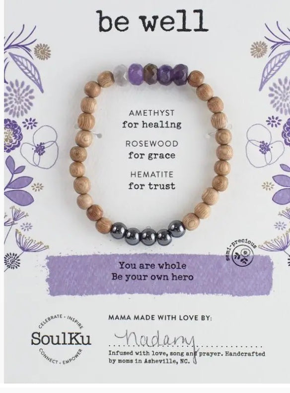 Amethyst Be Your Own Hero Bracelet To Be Well - Byoham