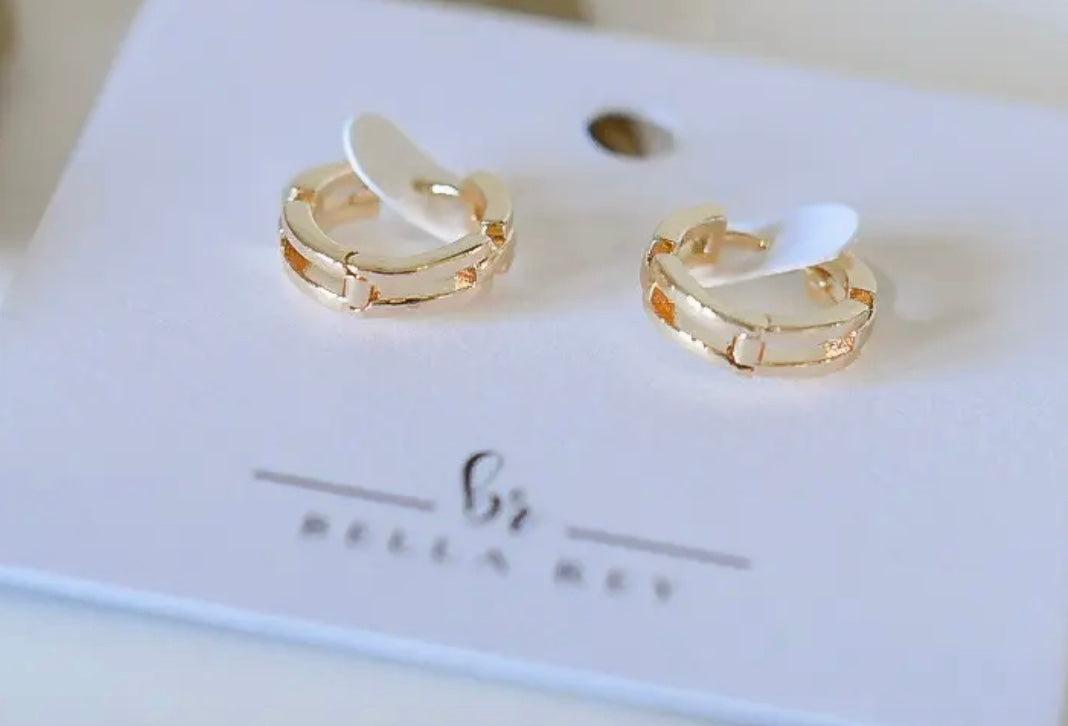 Courtney 18k Gold Plated Huggies