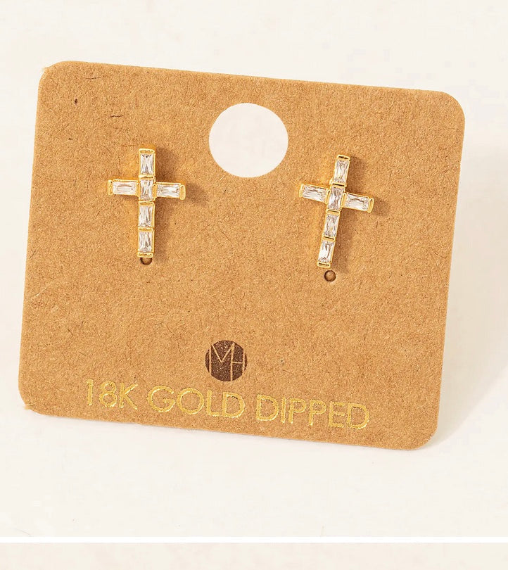 Mini Cross Stud Earrings