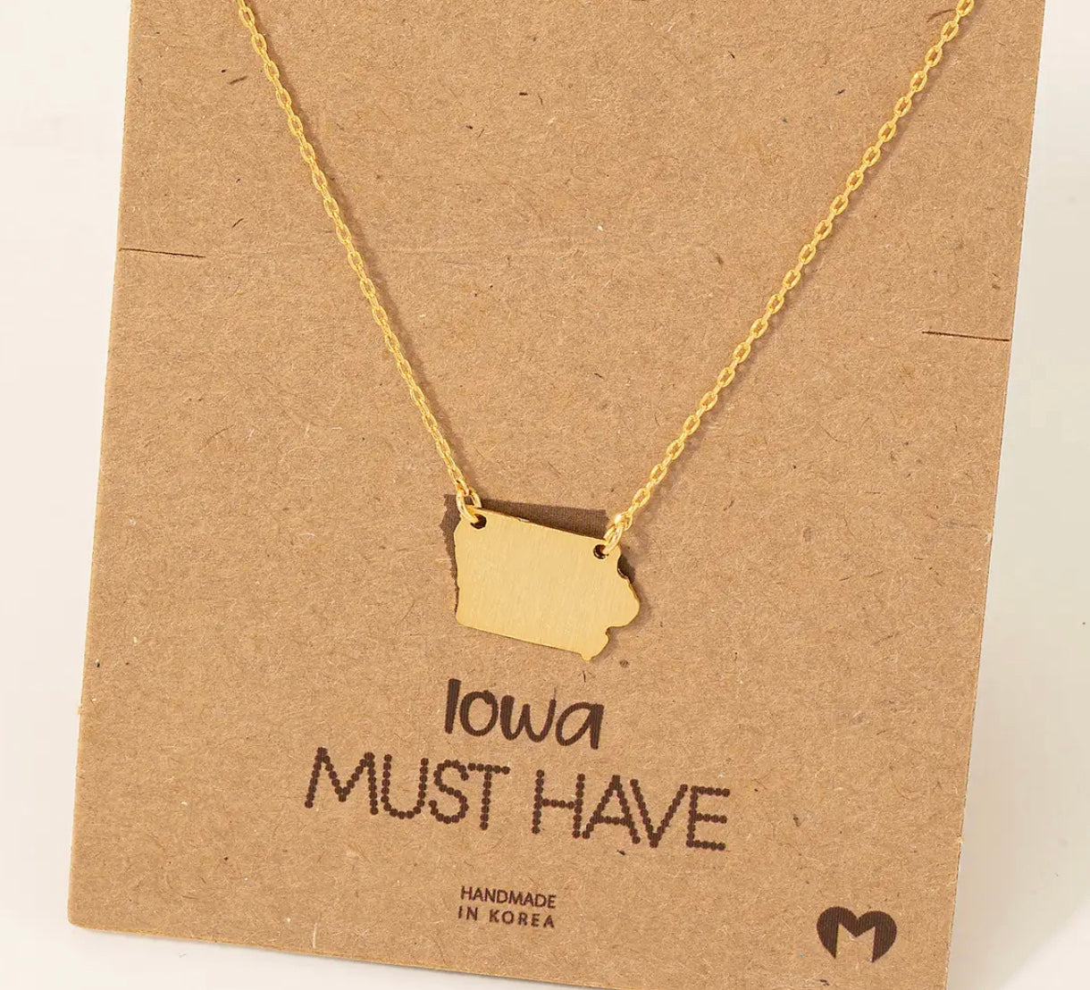 Iowa State Pendant Necklace