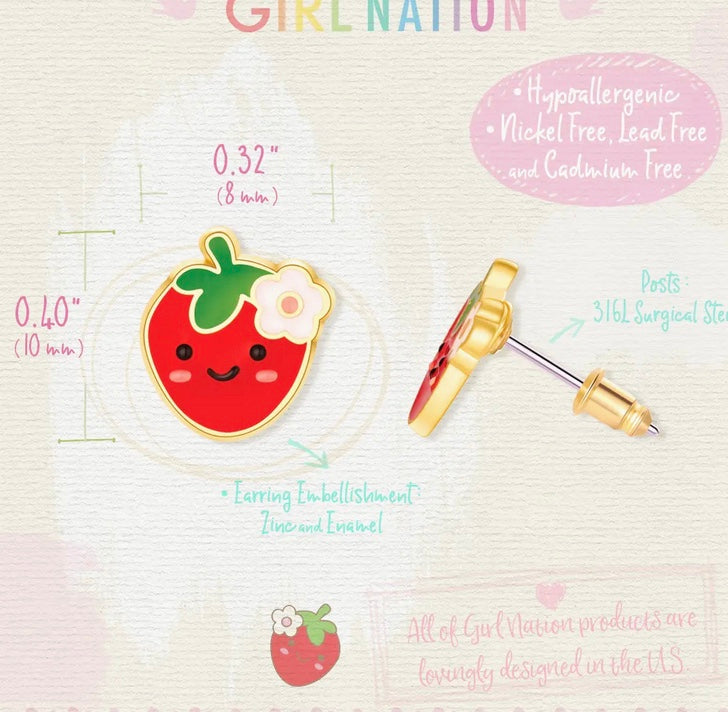 Berry Cute Cutie Stud Earrings
