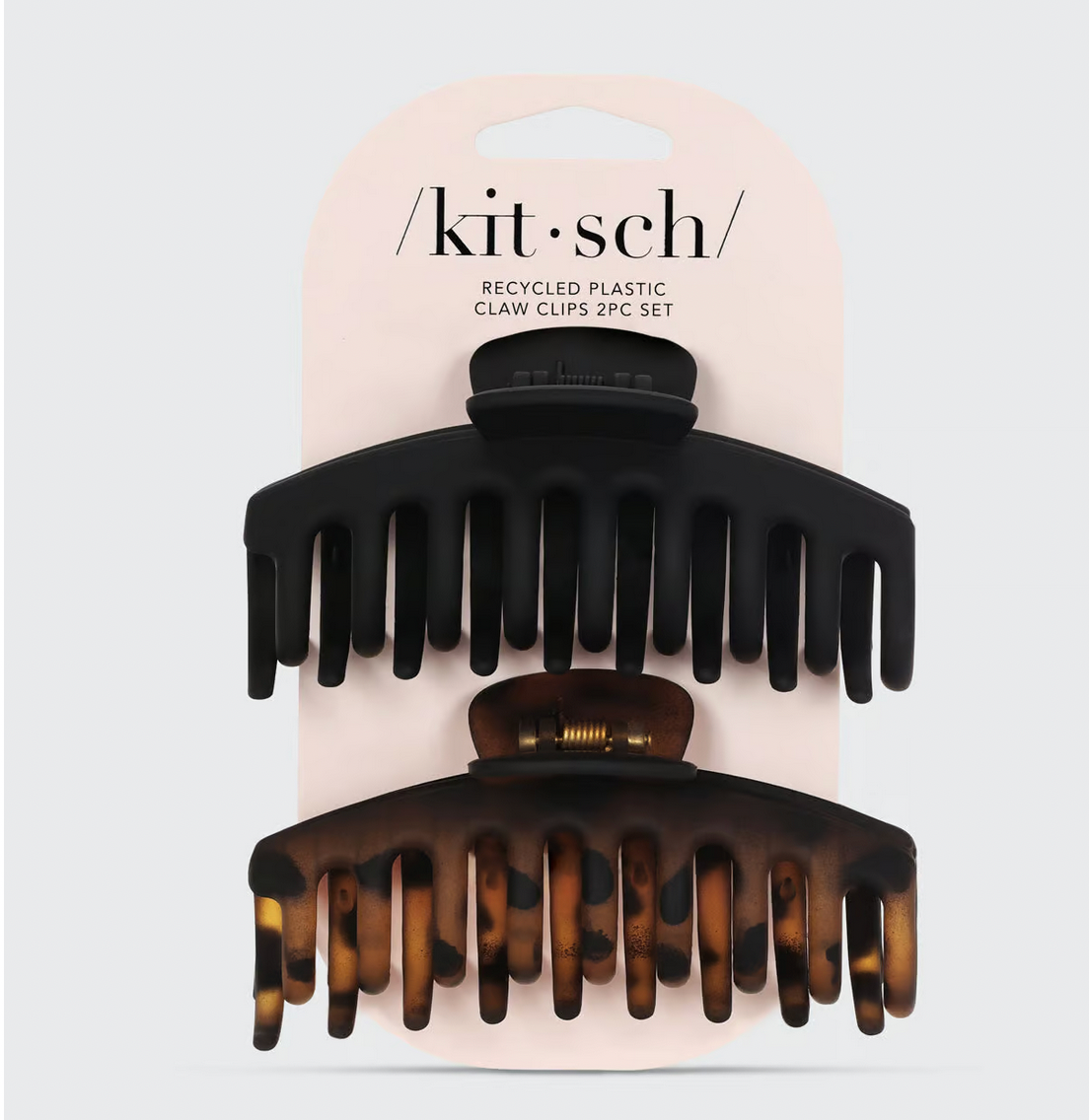 Oversized Matte Claw Clip - Black & Tort