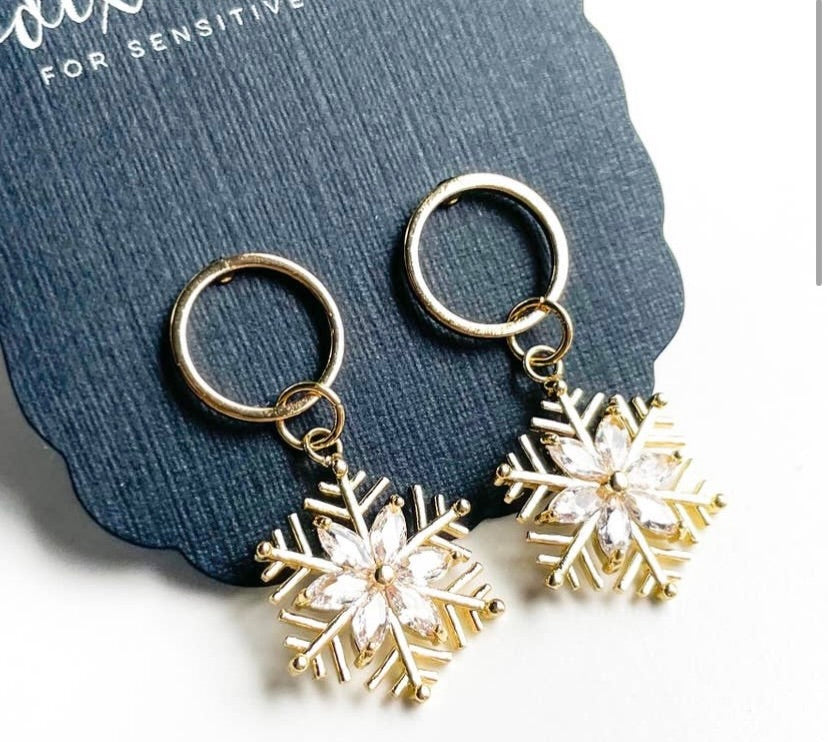 Snowflake Halo Earrings