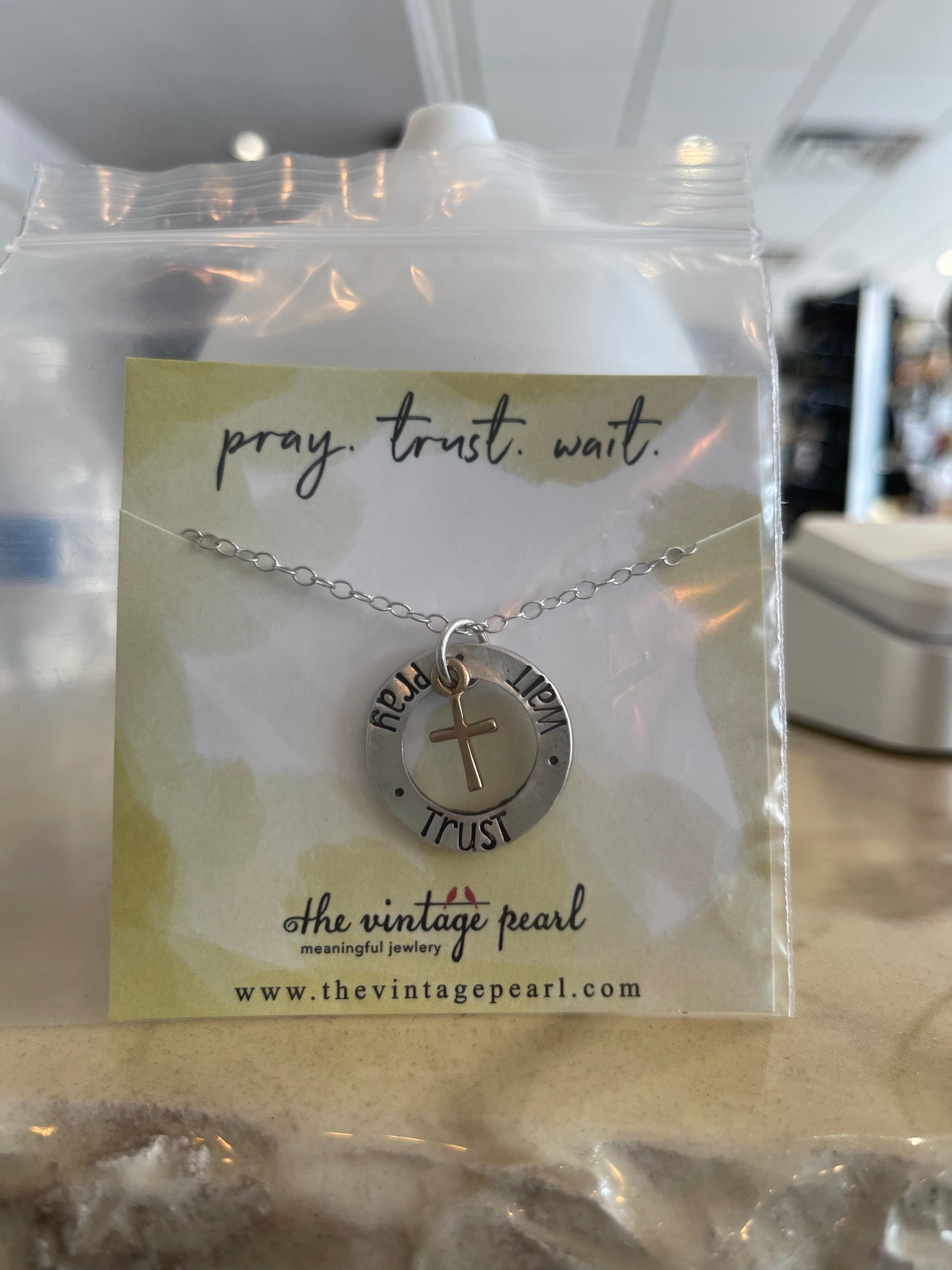 Pray. Trust. Wait. Necklace