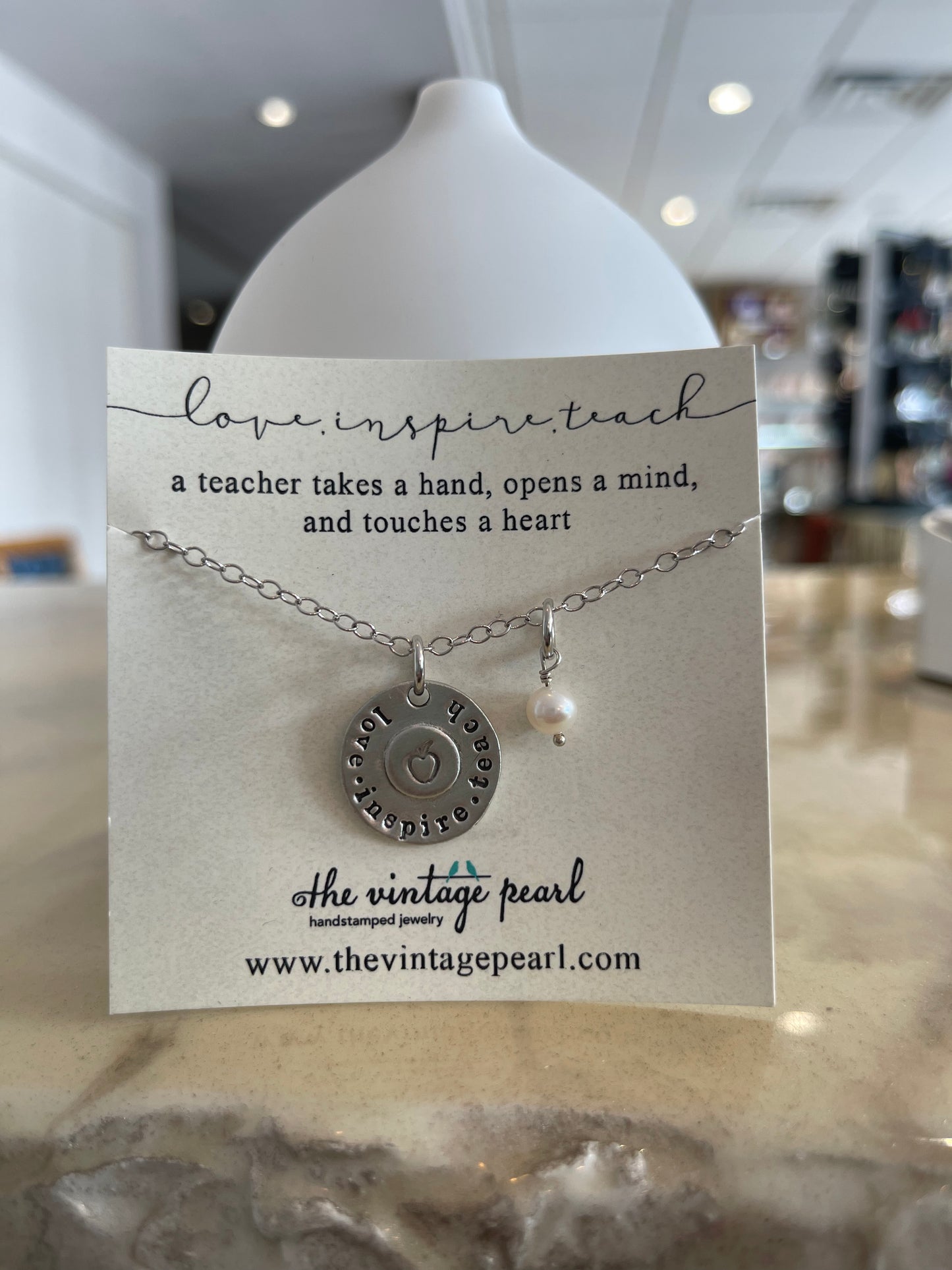 Love, inspire, teach necklace