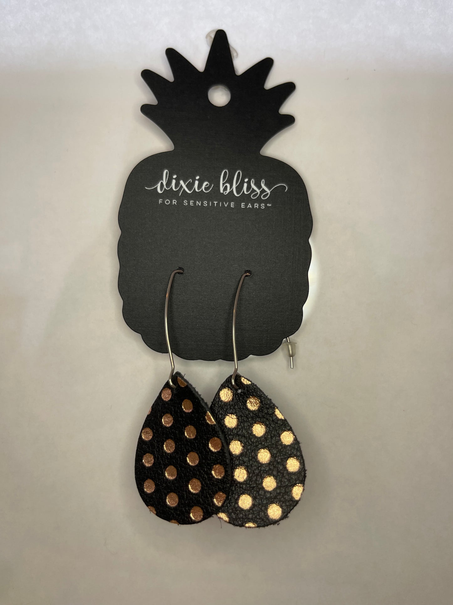 Charlotte in Rose Gold Dots Earrings