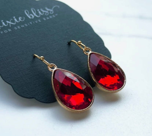 Ruby Drops Earrings