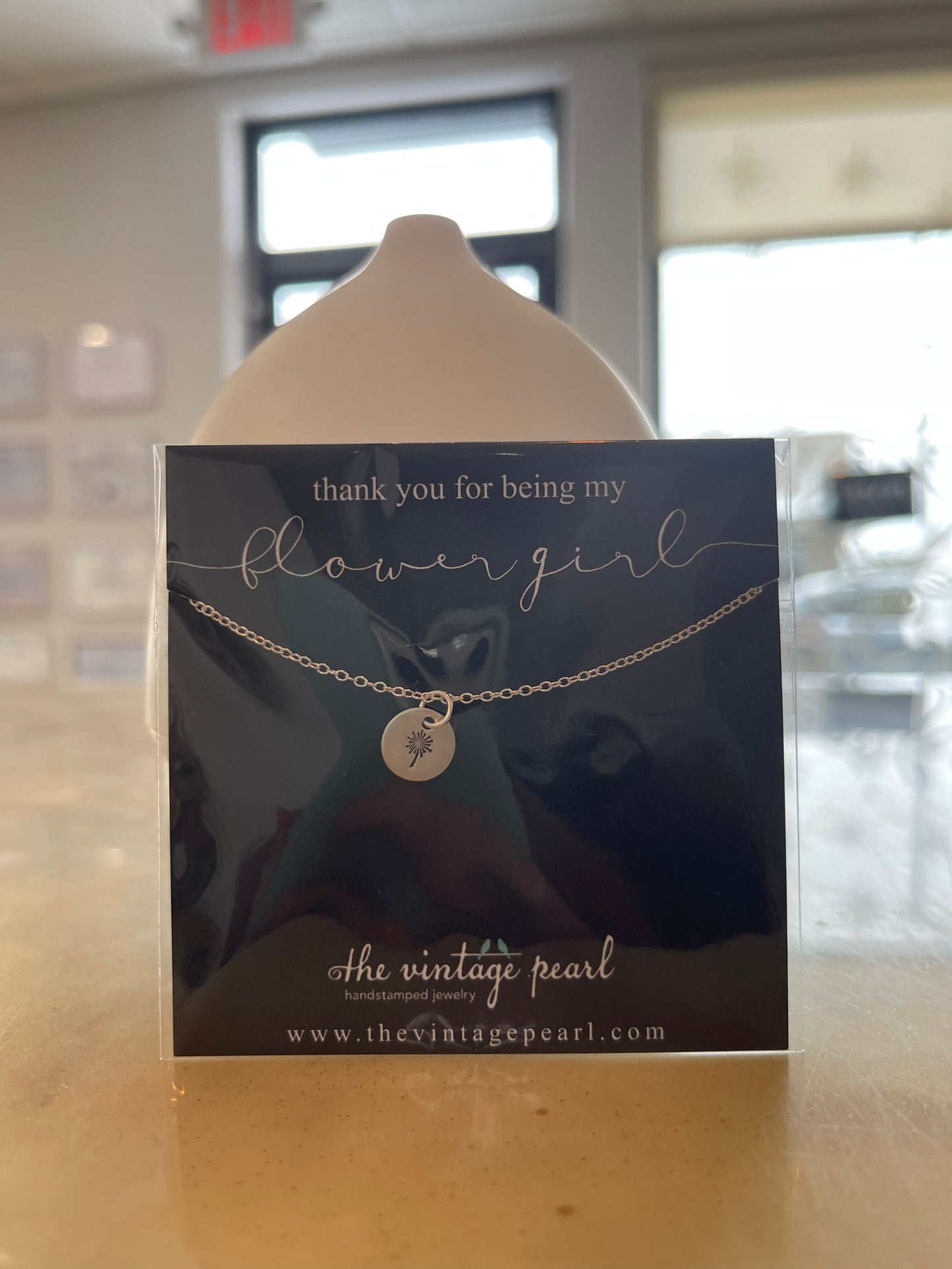 Thank you for being my flower girl necklace