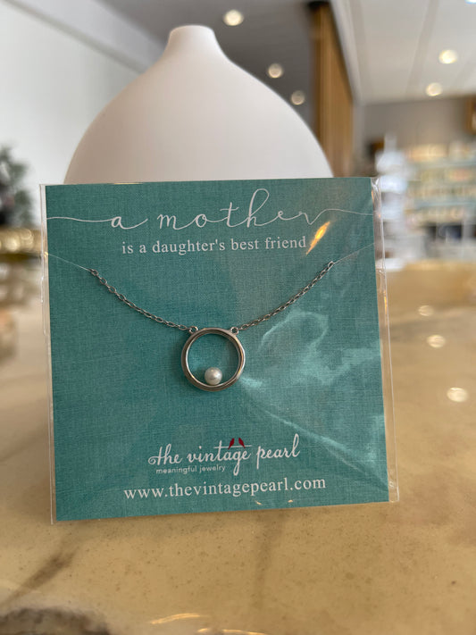 A Mother is a daughter's best friend necklace