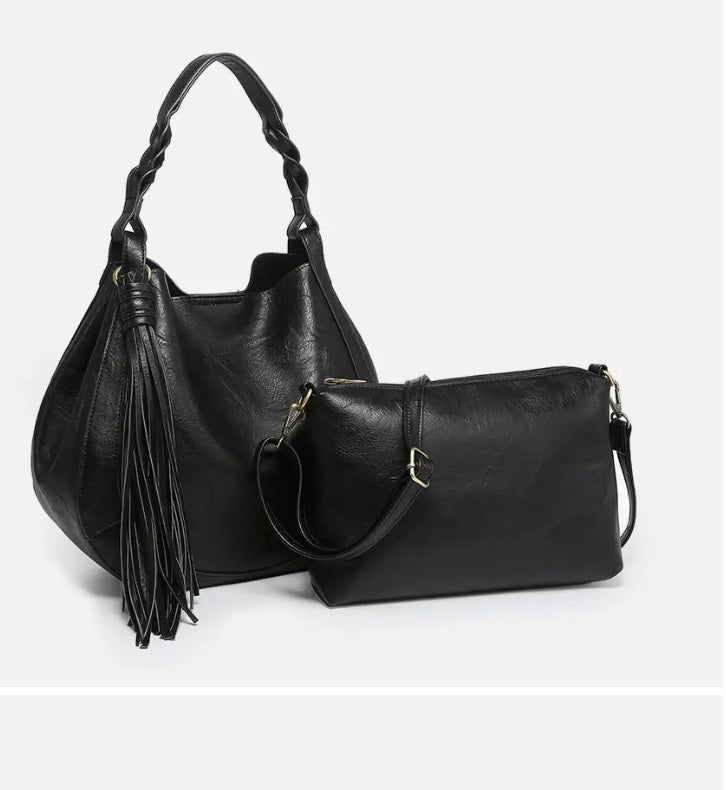 Eloise Large Tassel Hobo w/ Braided Handle