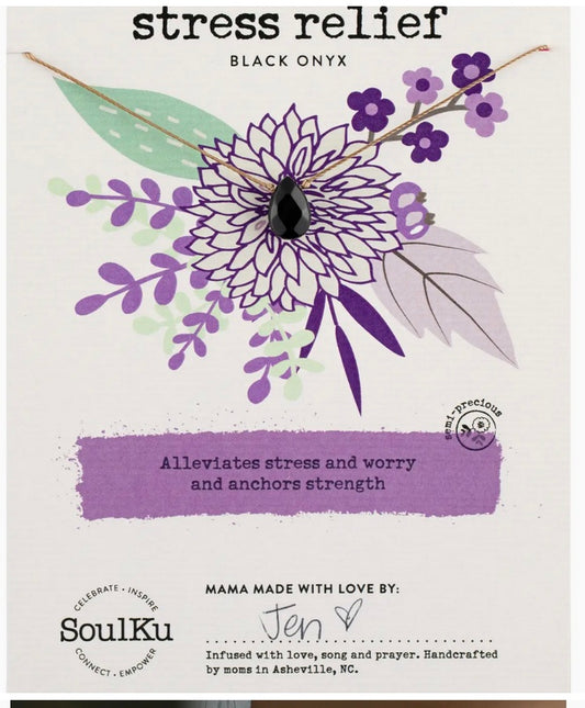 Stress Relief - Blk Onyx Soul-Full of Light Necklace