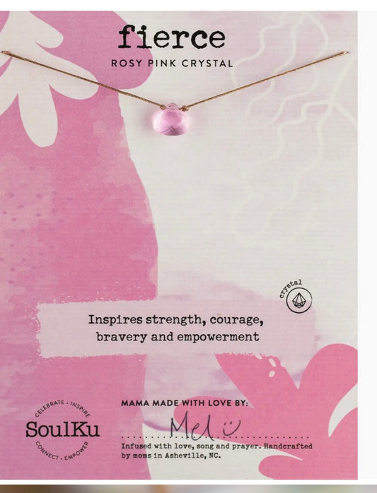 Fierce- Rosy Pink Soul Shine Necklace