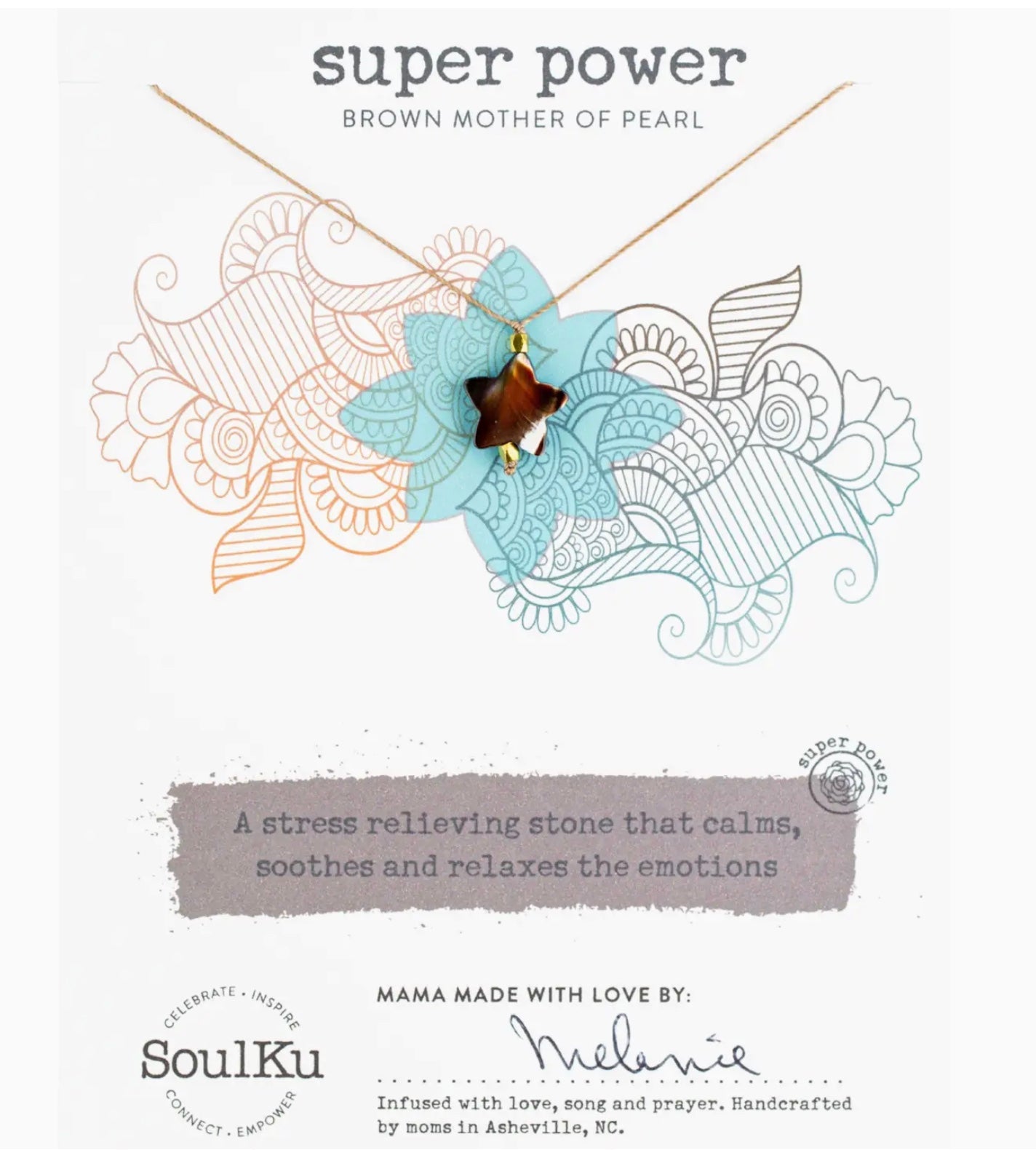 Star Superpower- Brown Mother of Pearl Necklace