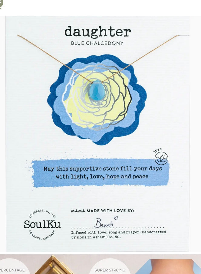 Daughter- Blue Chalcedony Luxe Necklace