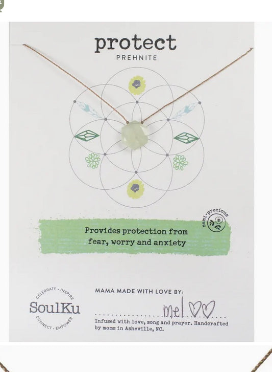 Protect- Prehnite Sacred Geometry Necklace