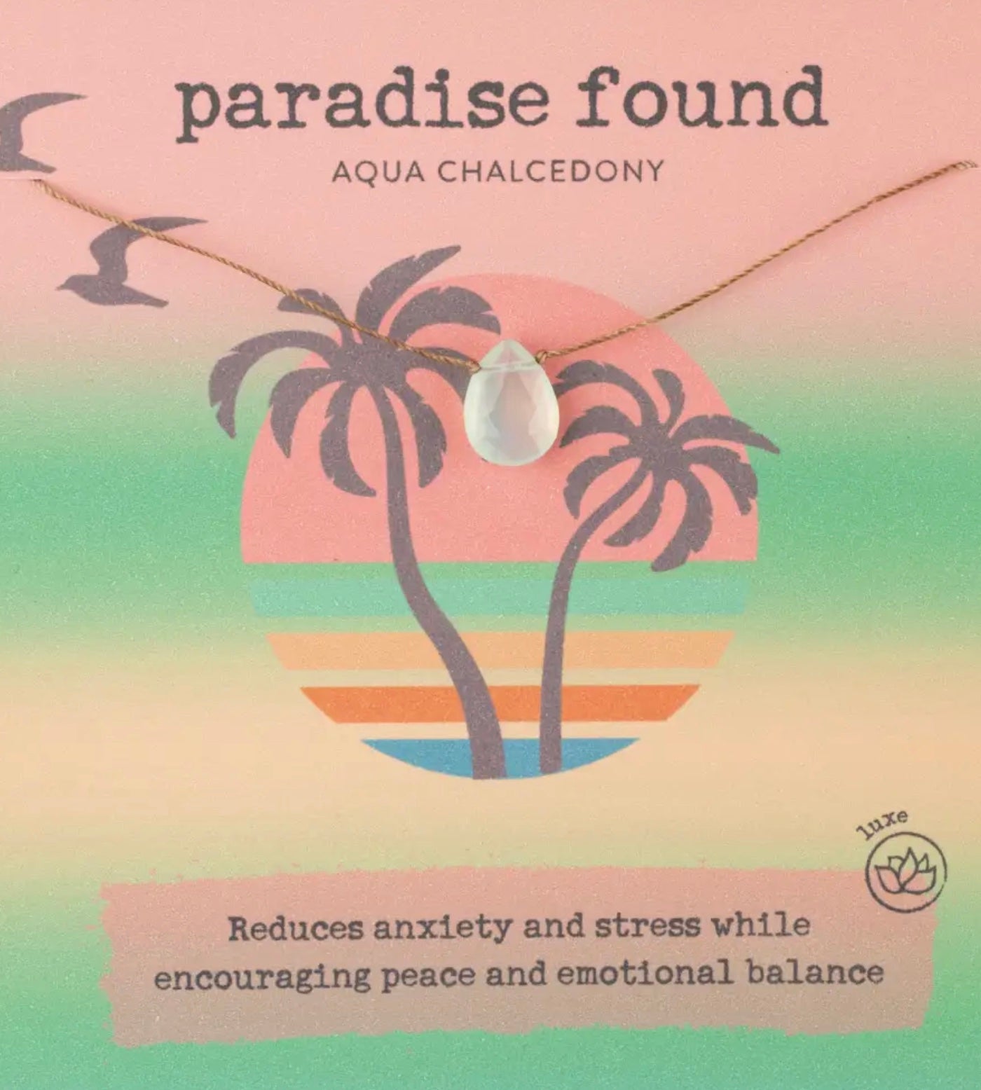 Paradise Found- Blissful Beach Necklace Aqua Calcedony