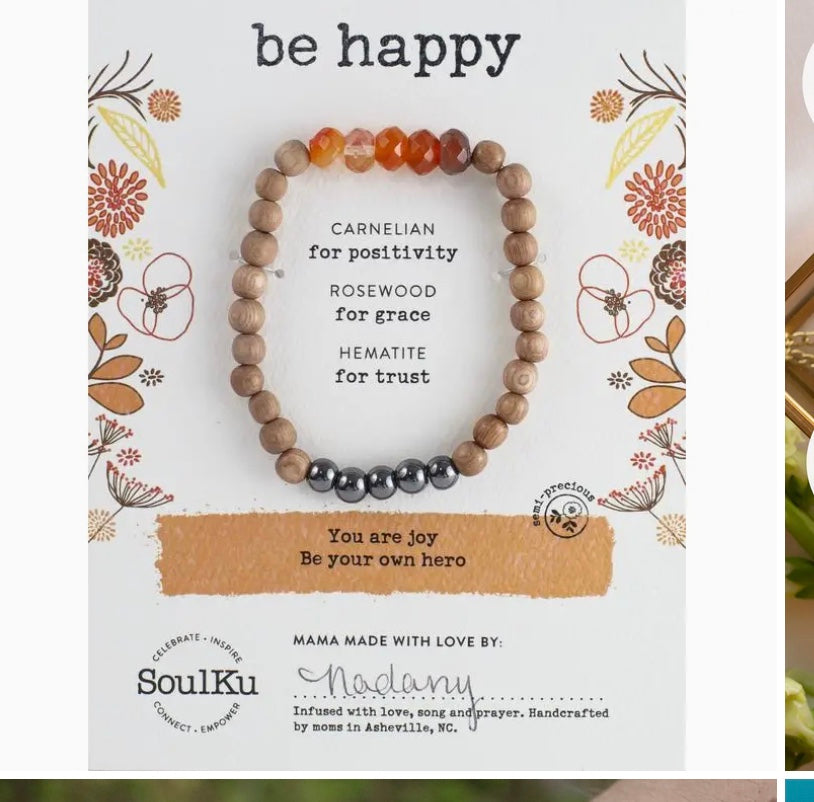 Be Happy - Carnelian Be Your Own Hero Bracelet