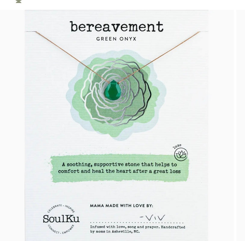 Bereavement- Green Onyx Luxe Necklace