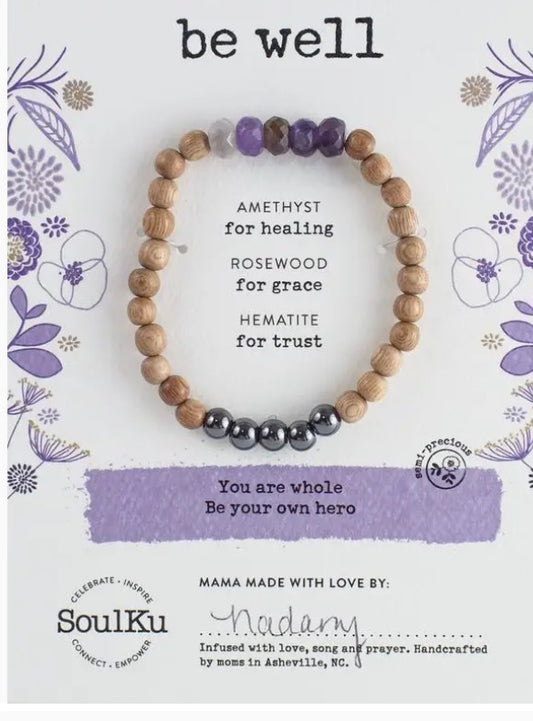 Amethyst Be Your Own Hero Bracelet To Be Well - Byoham