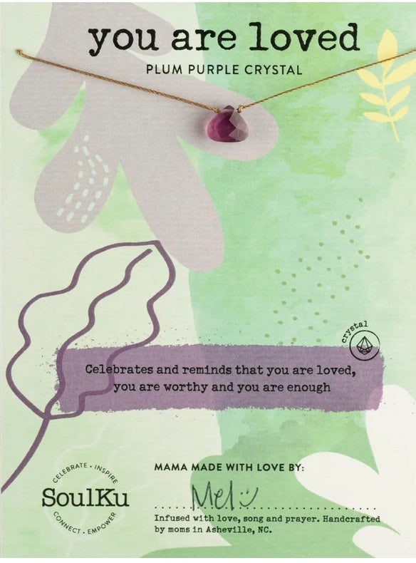 You Are Loved - Plum Purple Soul Shine Necklace