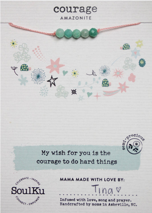 Courage- Amazonite Little Wishes Kids Necklace