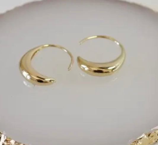 The Audrey Hoops 18k Gold Plated Earrings