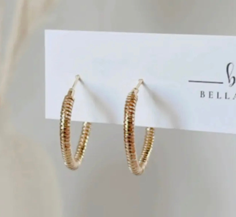 The Abbey 18k Gold Plated Hoop Earrings
