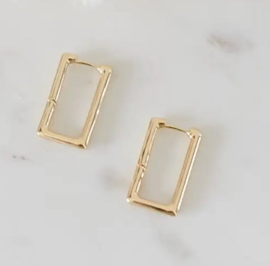 Bella Hoops 18k Gold Plated Earrings