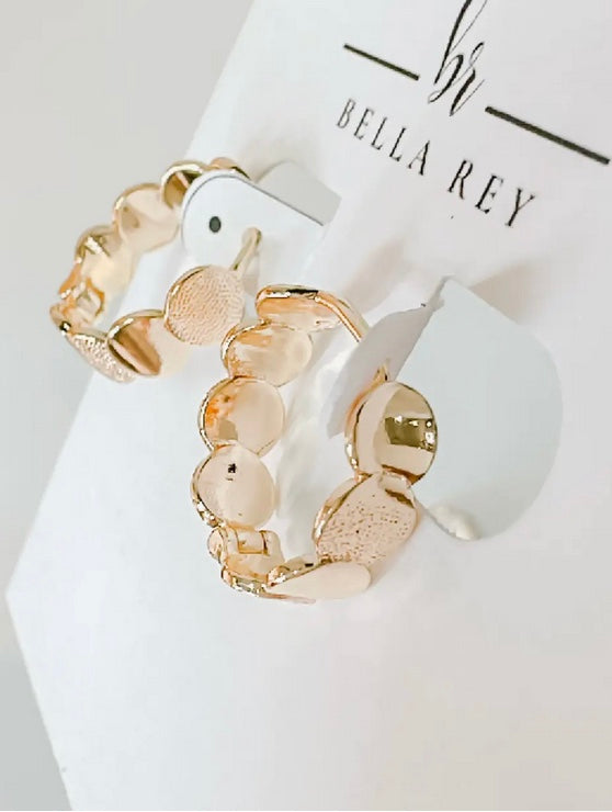 Grace hoops-18k Gold Plated Earrings-Huggies