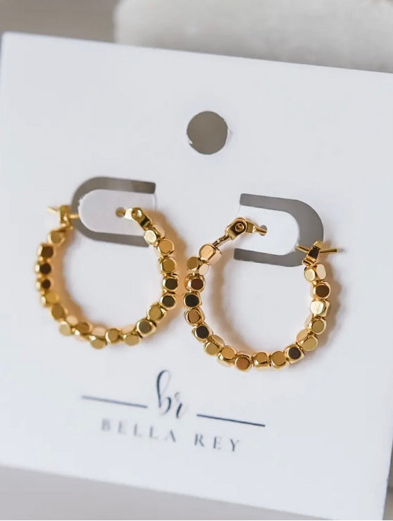 Hadley 18k Gold Plated Hoop Earrings