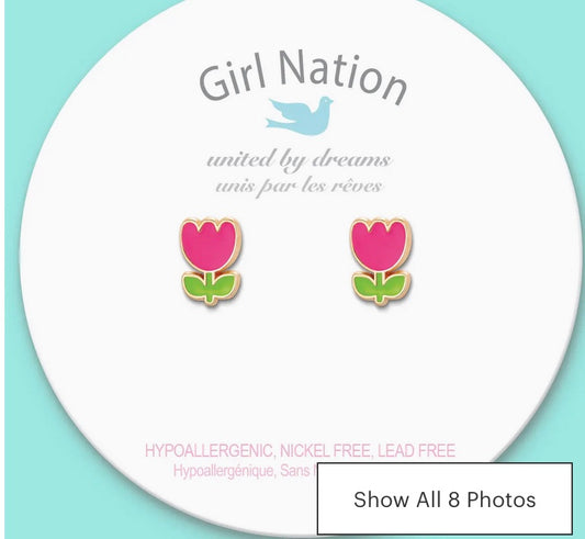 Tiny Tulip Cutie Stud Earrings