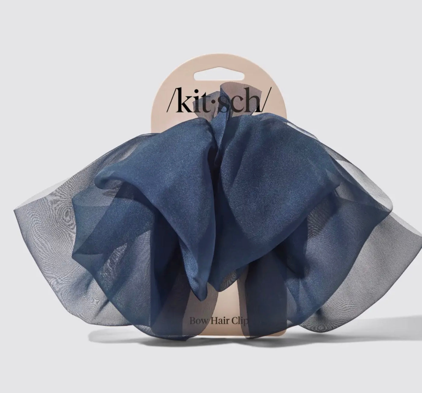 Chiffon Bow Hair Clip - Blue Orchid