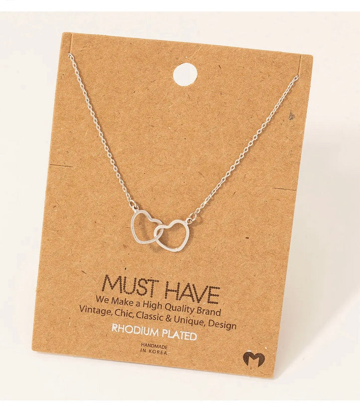 Heart Link Charm Necklace