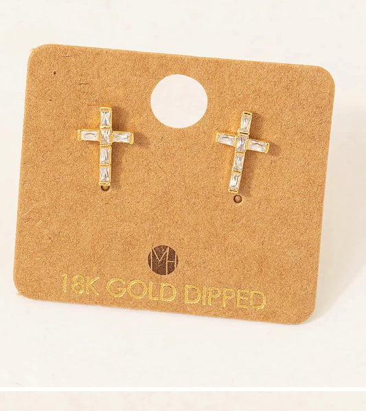 Mini Cross Stud Earrings
