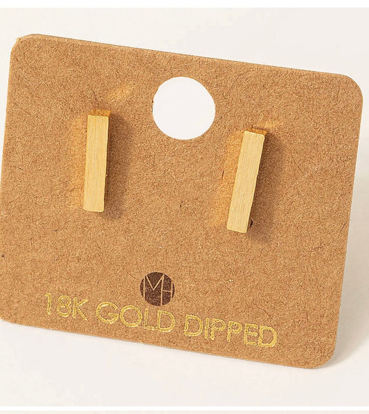 Dainty Mini Bar Stud Earrings