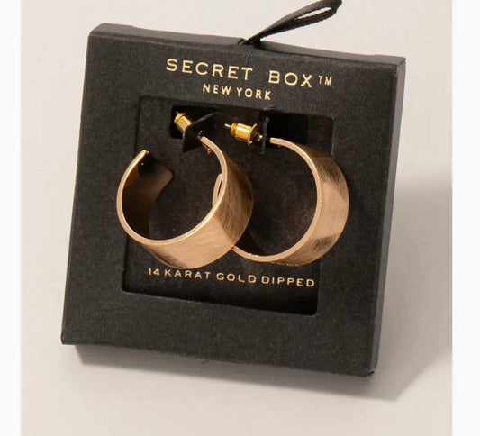 Flat Wide Hoop Earrings