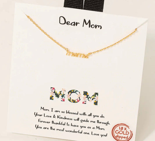 Dainty Mama Pendant Necklace