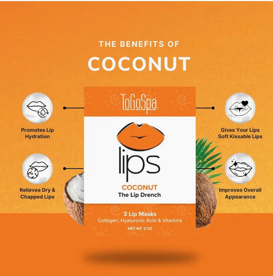 Coconut Lips By ToGoSpa the Kisser Fixer - 3 Pack