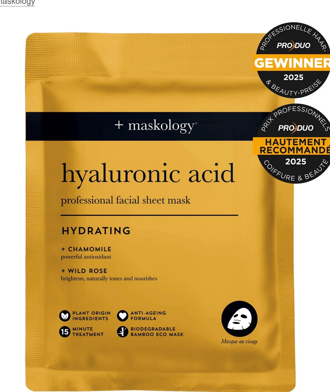 Hyaluronic Acid Professional Facial Sheet Mask