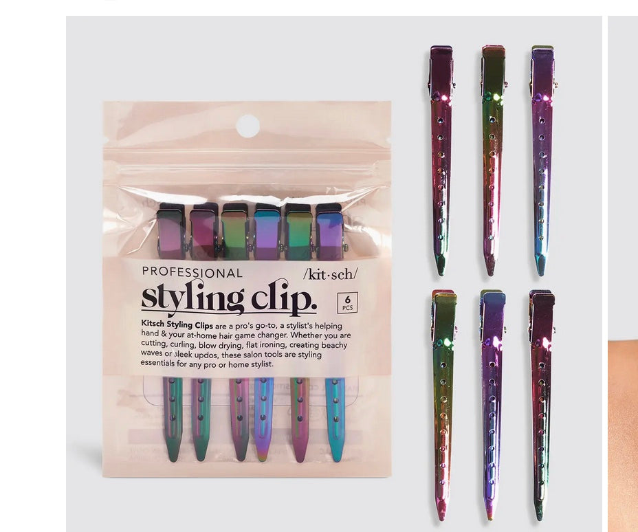 Styling Hair Clips 6pc - Iridescent