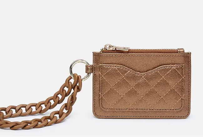 Rhodes Quilted Wallet w/ Chain Bangle