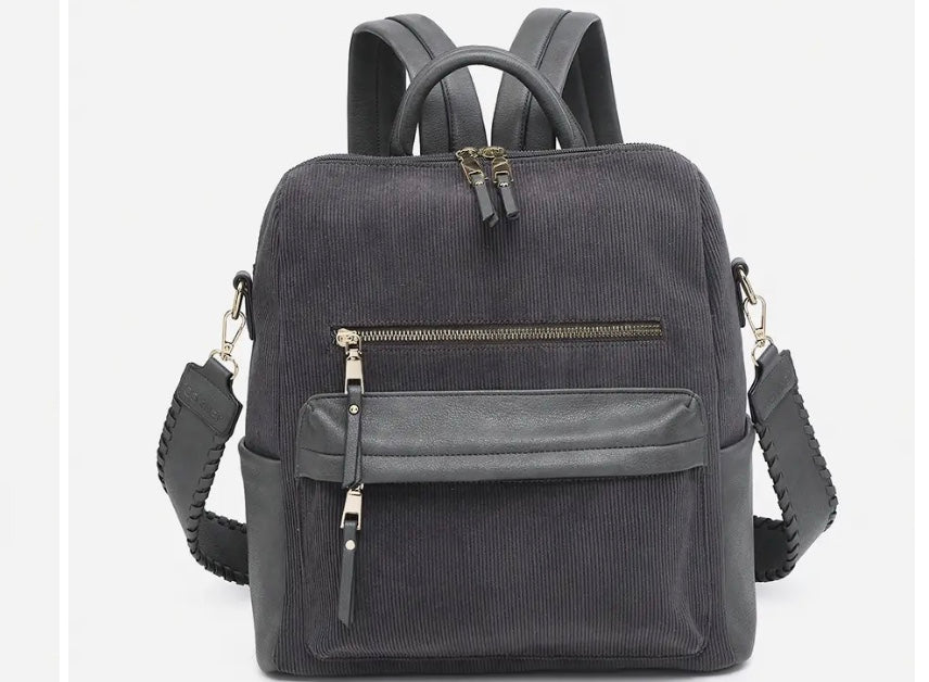 Amelia Corduroy Convertible Backpack