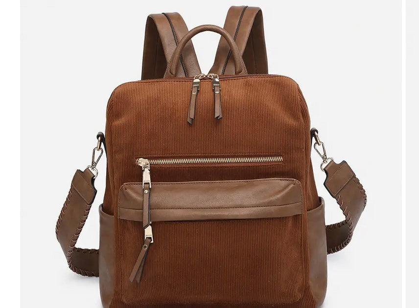 Amelia Corduroy Convertible Backpack