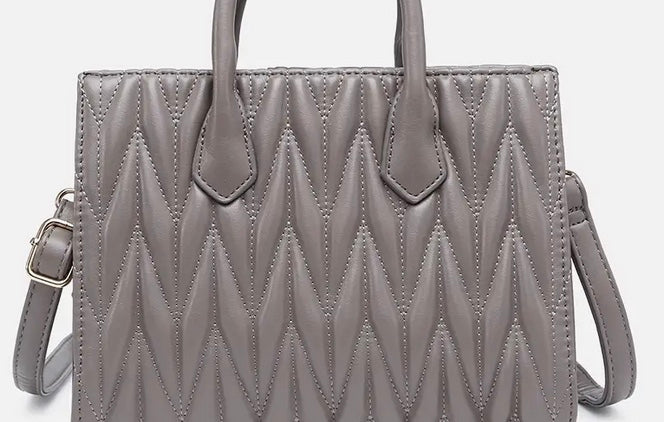 Arbor Herringbone Satchel w/ Dual Handles