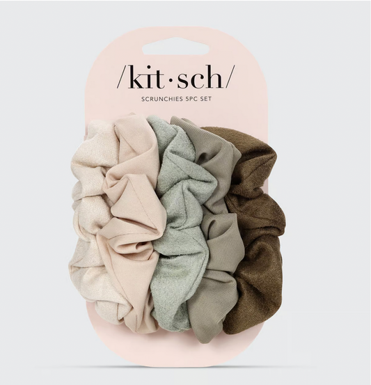 Eucalyptus Assorted Textured Scrunchies