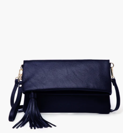 Austin Flapover Tassel Crossbody Clutch